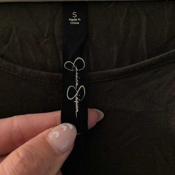 Jessica Simpson Forest Green Open low back Top size Small - Picture 9 of 11